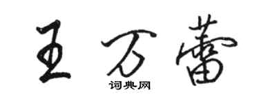 駱恆光王萬蕾行書個性簽名怎么寫