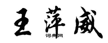 胡問遂王萍威行書個性簽名怎么寫