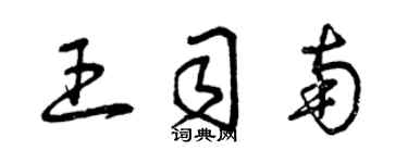 曾慶福王司南草書個性簽名怎么寫