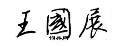 王正良王國展行書個性簽名怎么寫
