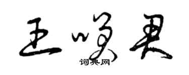 曾慶福王笑君草書個性簽名怎么寫