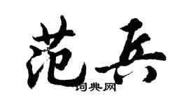胡問遂范兵行書個性簽名怎么寫