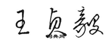 駱恆光王貞毅草書個性簽名怎么寫