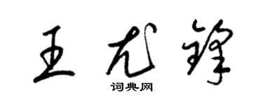 梁錦英王尤鋒草書個性簽名怎么寫