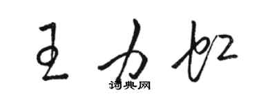 駱恆光王力虹草書個性簽名怎么寫