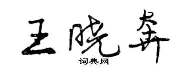 曾慶福王曉奔行書個性簽名怎么寫