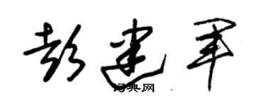 朱錫榮彭建軍草書個性簽名怎么寫