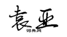 曾慶福袁亞行書個性簽名怎么寫