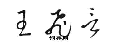 駱恆光王飛言草書個性簽名怎么寫