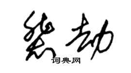 朱錫榮裴劫草書個性簽名怎么寫