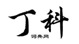 胡問遂丁科行書個性簽名怎么寫