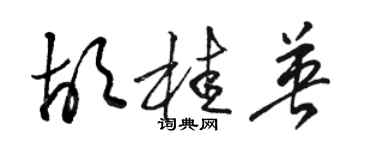 駱恆光胡桂英草書個性簽名怎么寫