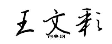 王正良王文彩行書個性簽名怎么寫