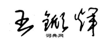 朱錫榮王杴輝草書個性簽名怎么寫