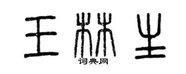 曾慶福王林生篆書個性簽名怎么寫