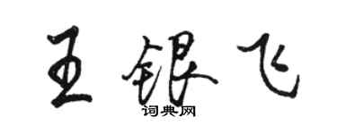 駱恆光王銀飛行書個性簽名怎么寫