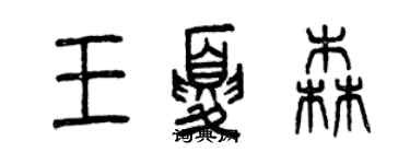 曾慶福王夏森篆書個性簽名怎么寫