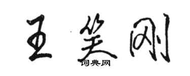 駱恆光王笑剛行書個性簽名怎么寫