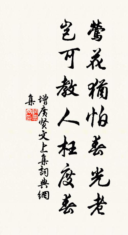 佚名鶯花猶怕春光老,豈可教人枉度春?書法作品欣賞