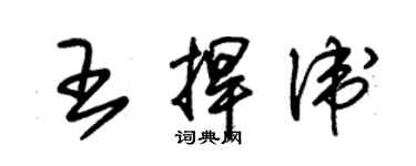 朱錫榮王捍衛草書個性簽名怎么寫