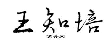 曾慶福王知培行書個性簽名怎么寫