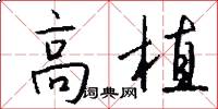 高植怎么寫好看