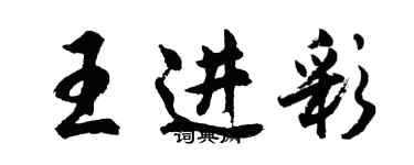 胡問遂王進彩行書個性簽名怎么寫