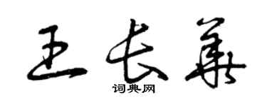 曾慶福王長華草書個性簽名怎么寫