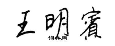 王正良王明賓行書個性簽名怎么寫