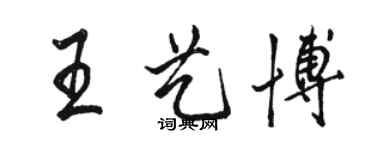 駱恆光王藝博行書個性簽名怎么寫