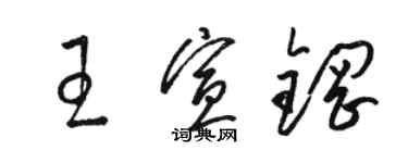 駱恆光王宣鋼草書個性簽名怎么寫