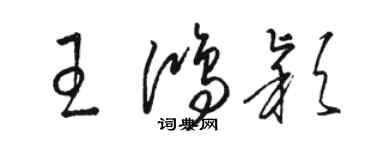 駱恆光王鴻穎草書個性簽名怎么寫