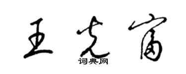 梁錦英王光富草書個性簽名怎么寫