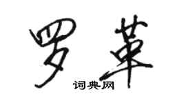 駱恆光羅革行書個性簽名怎么寫
