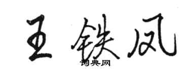 駱恆光王鐵鳳行書個性簽名怎么寫