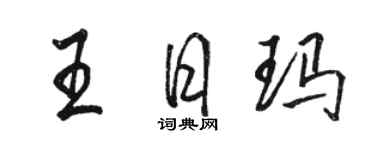 駱恆光王日瑪行書個性簽名怎么寫