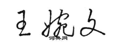 駱恆光王婉文草書個性簽名怎么寫