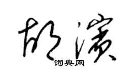 梁錦英胡濱草書個性簽名怎么寫