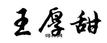 胡問遂王厚甜行書個性簽名怎么寫