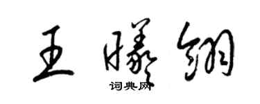 梁錦英王曦翎草書個性簽名怎么寫