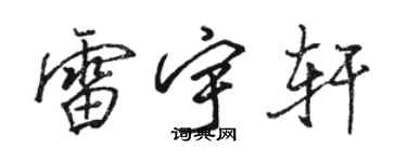 駱恆光雷宇軒行書個性簽名怎么寫