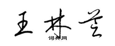 梁錦英王林芝草書個性簽名怎么寫