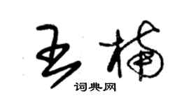 朱錫榮王楠草書個性簽名怎么寫