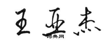 駱恆光王亞傑行書個性簽名怎么寫