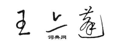 駱恆光王亦蓬草書個性簽名怎么寫