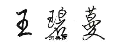 駱恆光王碧蔓行書個性簽名怎么寫