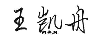 駱恆光王凱舟行書個性簽名怎么寫