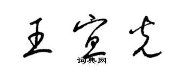 梁錦英王宜光草書個性簽名怎么寫