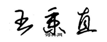 朱錫榮王秉直草書個性簽名怎么寫