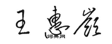 駱恆光王惠嶺草書個性簽名怎么寫